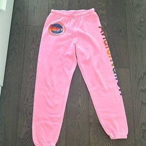 aviator nation pink sweatpants